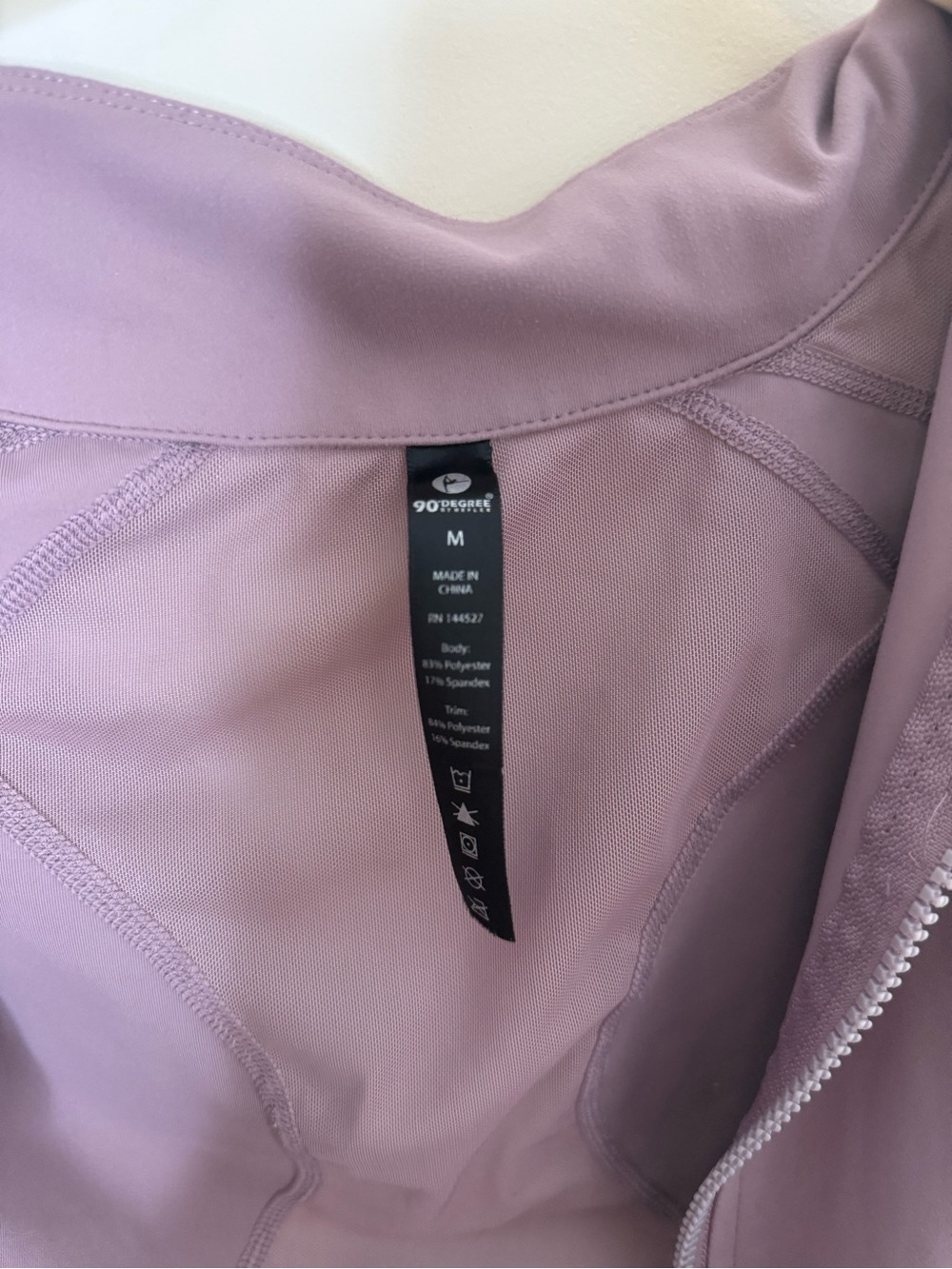 90 Degree By Reflex Mauve Zip-Front Bomber Jacket